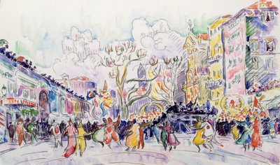 Karneval i Nice av Paul Signac