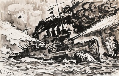 slagskip jagerfly av Paul Signac