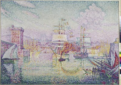 Inngang til havnen i Marseille (olje på lerret av Paul Signac