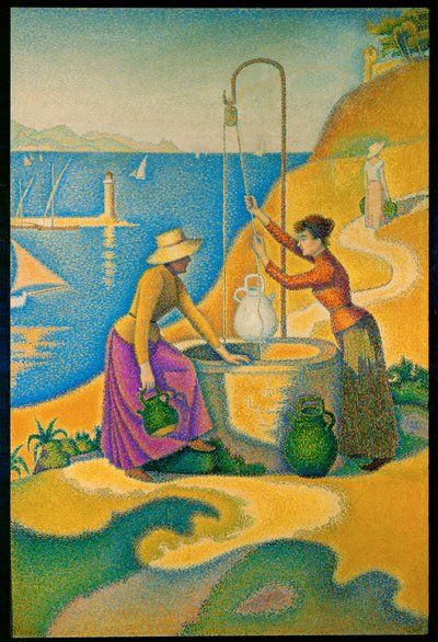 Kvinner ved brønnen (olje på lerret) av Paul Signac