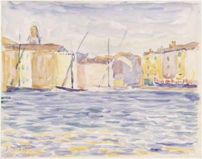 Hus ved en landingsplass i sør av Paul Signac