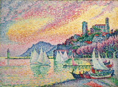 Gamle havnen i Cannes; Gamle havnen i Cannes, 1918 av Paul Signac