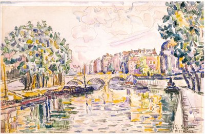 Pont Saint-Michel av Paul Signac