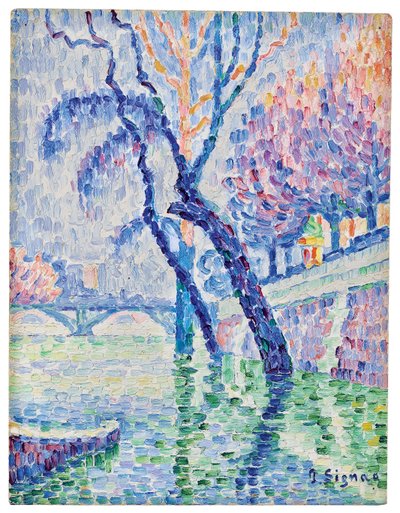 Arts Bridge, Flood, 1930 av Paul Signac