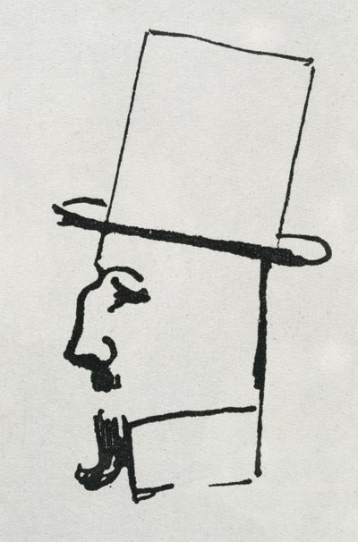 Portrett av Félix Fénéon (blekk på papir) av Paul Signac