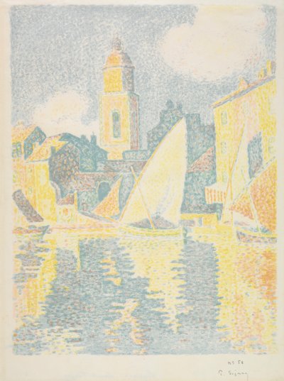 Saint-Tropez: Havnen av Paul Signac