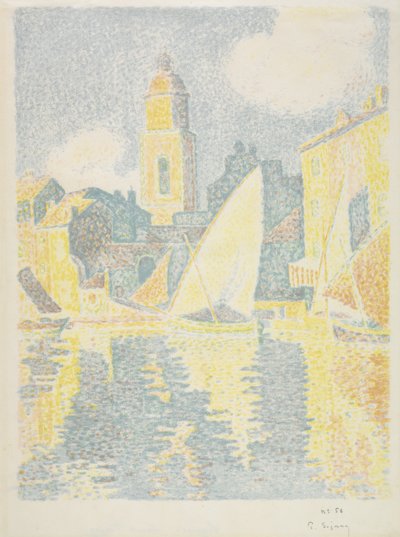 Saint-Tropez: Havnen, 1897-98 av Paul Signac