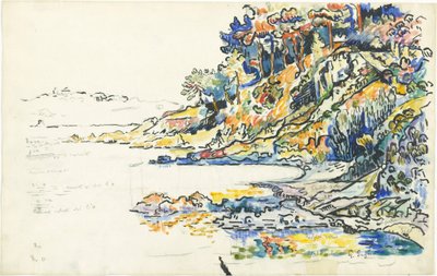 Calanquen ved Saint-Tropez av Paul Signac