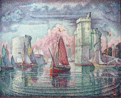 Havnen i La Rochelle - olje på lerret av Paul Signac