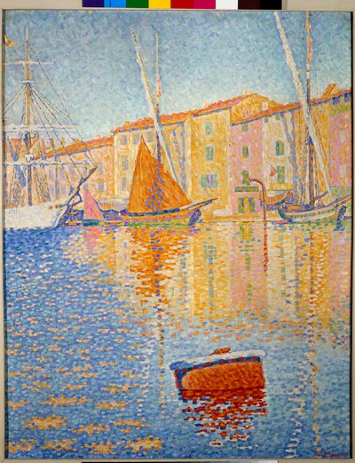 Den røde bøyen (Saint Tropez). Maleri av Paul Signac (1863-1935) av Paul Signac
