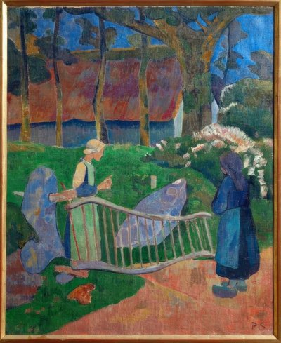 Den blomstrede barrieren, Le Pouldu (Finistère) av Paul Sérusier