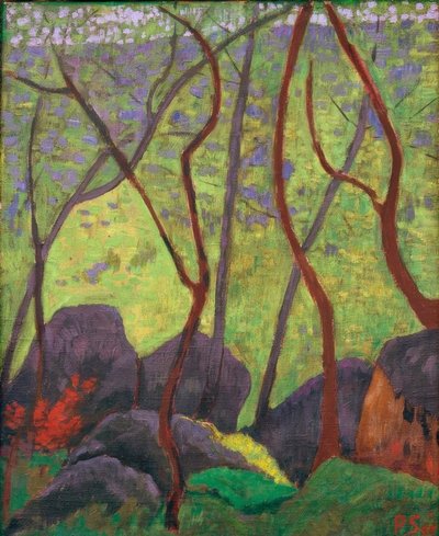 Steiner i skogen til Huelgoat av Paul Sérusier