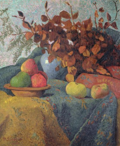 Stilleben av epler og høstløv, 1910 av Paul Sérusier