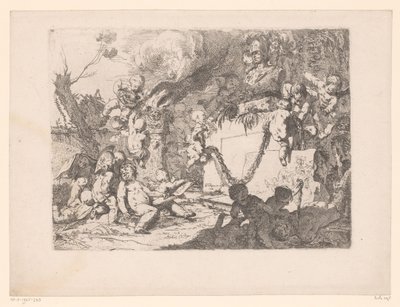 Putti ved en helligdom i Minerva av Paul Troger