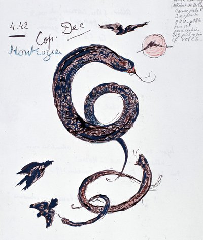 Snakes - Tegning av Paul Valéry av Paul Valery