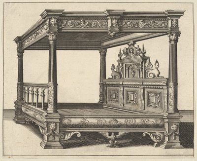 Himmelseng fra Verscheyden Schrynwerck ... [Flere snekkerverk ...], 1658. av Paul Vredeman de Vries