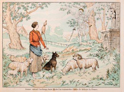 Illustrasjon hentet fra boken "" Joan of Arc "" av Theodore Cahu og illustrert av Paul De Semant (1855-1915): Jeanne d