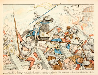 Illustrasjon hentet fra boken "" Joan of Arc "" av Theodore Cahu og illustrert av Paul De Semant (1855-1915): Den 4. mai av Paul de Semant