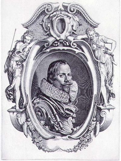 Selvportrett, gravert av Simon de Passe (1595-1647) 1622 (gravering) av Paul van (after) Somer