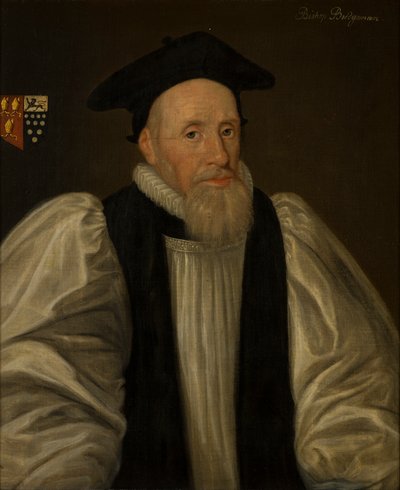 Portrett av John Bridgeman, biskop av Chester (1577-1652), ca. 1597-1621 (olje på lerret) av Paul van (attr.to) Somer