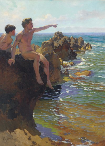 Skip Ahoy! (olje på lerret) av Paul von Spaun
