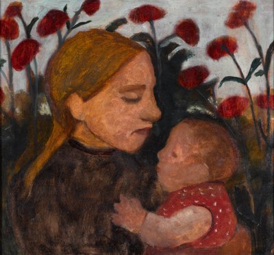 Jente med barn av Paula Modersohn-Becker
