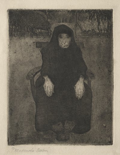 Sittende gammel kvinne av Paula Modersohn-Becker