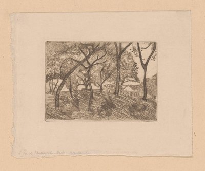 skogutsikt av Paula Modersohn Becker (signed by artist)