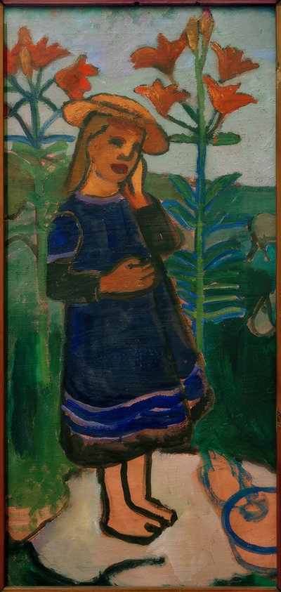 Elsbeth mellom ildliljer av Paula Modersohn Becker