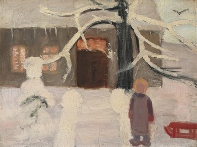 Gutt i snøen. Rundt 1905 av Paula Modersohn Becker