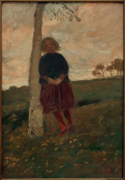 Jente på bjørkestamme (også: jente på tre) av Paula Modersohn Becker