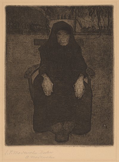Sittende gammel kvinne av Paula Modersohn Becker