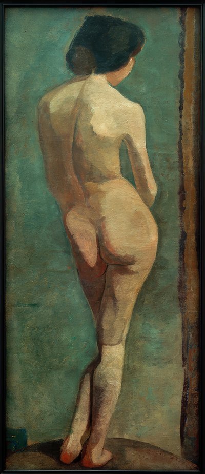 Stående kvinnelig naken bakfra av Paula Modersohn Becker