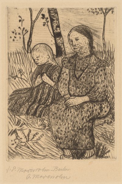 To bondepiker av Paula Modersohn Becker