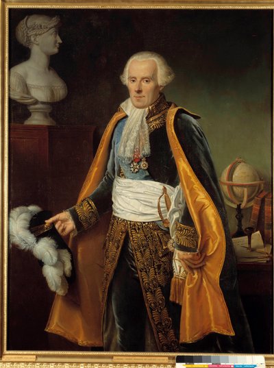 Portrett av Pierre Simon, Marquis de Laplace (La Place) (1745-1827) Astronommaleri av Paulin Guerin (1783-1855) 1800-tallets søn. 1,46 x 1,13 m av Paulin Jean Baptiste Guerin