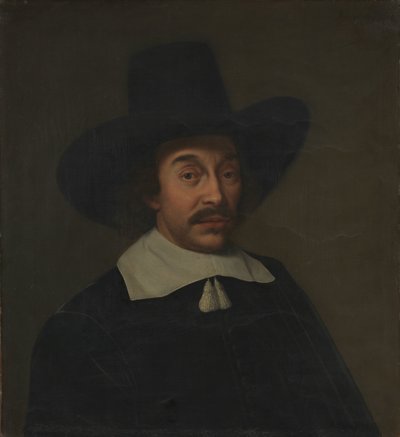 Portrett av en mann, muligens Jan de Hooghe (1608-1682) av Paulus Hennekyn
