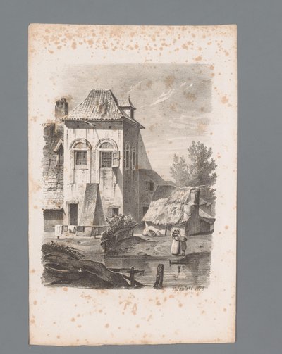 Utsikt over et hus på vannet Prinsipper for landskap (serietittel) Principles de paysages (serietittel) av Paulus Lauters
