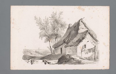 Landskap med landevei og hus Prinsipper for landskap (serietittel) Principles de paysages (serietittel) av Paulus Lauters