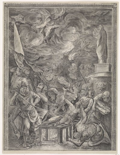 Saint Laurentius martyrium av Paulus Mondekens