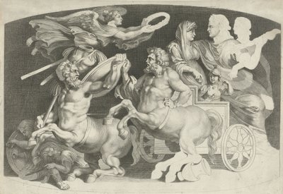 Camee met de triumph van Germanicus en Agrippina Ulike figurer av eldgamle agater, designet av Pietro Paolo Rubenii (serietittel) av Paulus Pontius (attributed to)