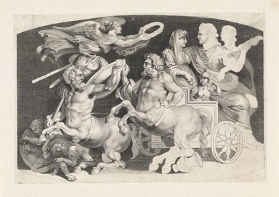Camee met de triumph van Germanicus en Agrippina Ulike figurer av eldgamle agater, designet av Pietro Paolo Rubenii (serietittel) av Paulus Pontius (attributed to)