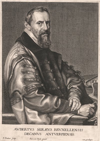 Aubertus Mireus fra Brussel, dekan i Antwerpen av Paulus Pontius