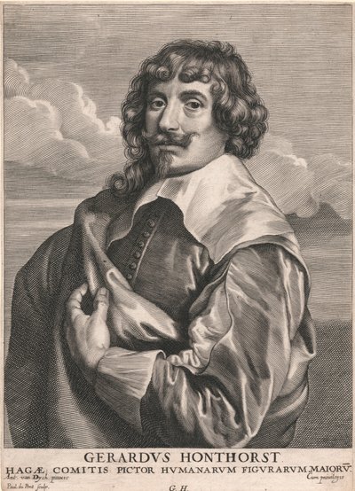 Gerardus Honthorst, grev hovedmaler av menneskelige figurer av Paulus Pontius