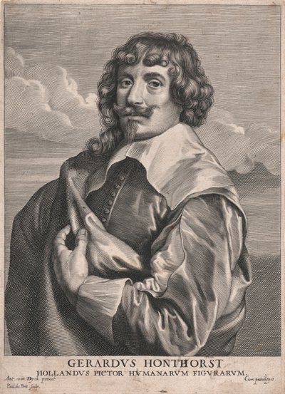 Gerardus Honthorst, nederlandsk maler av menneskelige figurer av Paulus Pontius