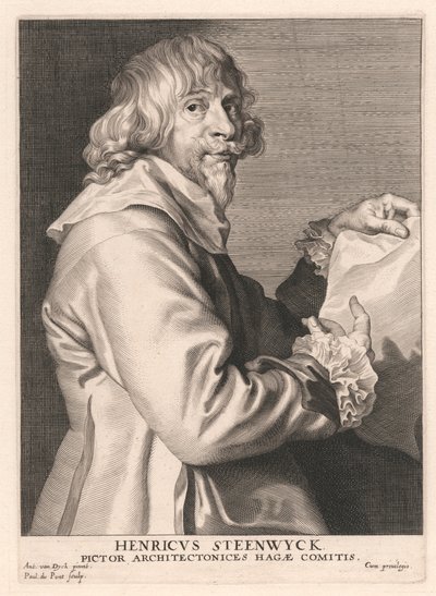 Henricus Steenwyck, arkitektmaler av Haag-greven av Paulus Pontius
