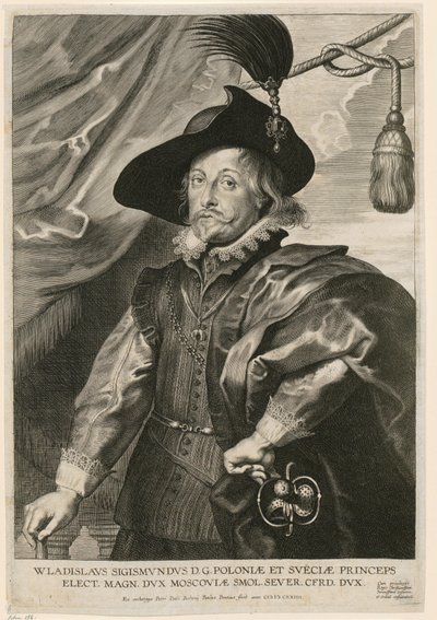 Portrett av Wladislaus IV Vasa, prins av Polen og Sverige av Paulus Pontius