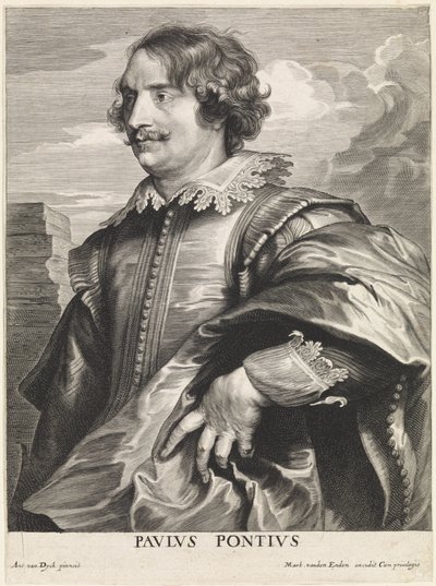 Portrett av gravøren Paulus Pontius av Paulus Pontius