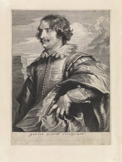 Portrett av gravøren Paulus Pontius av Paulus Pontius