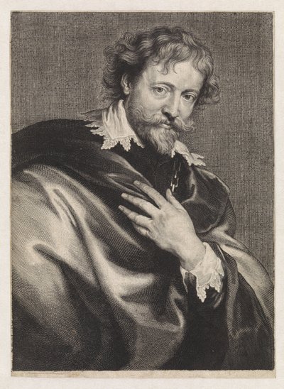 Portrett av maleren Peter Paul Rubens av Paulus Pontius