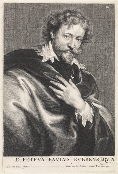Portrett av maleren Peter Paul Rubens av Paulus Pontius